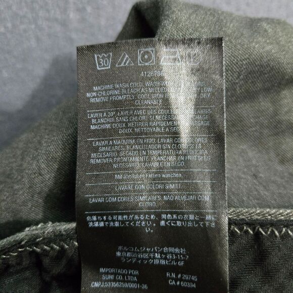 Volcom Vmonty Men 38 Charcoal Heather Gray Straight Skater Urban Chino Pants - Picture 9 of 14